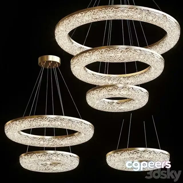 3ds Max Free – Pendant chandeliers NELIUS by Lampatron