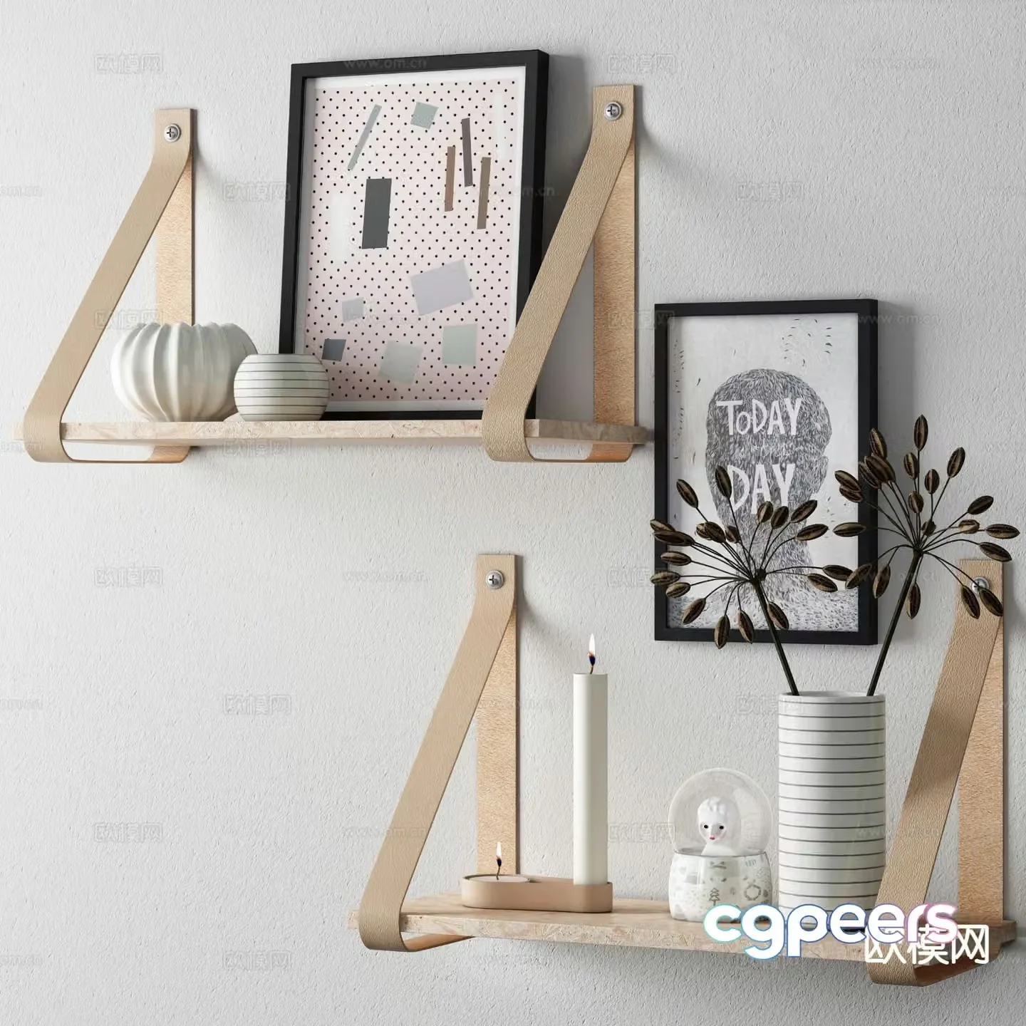 Wall cabinet wall cabinet wall decorative shelf 3d model