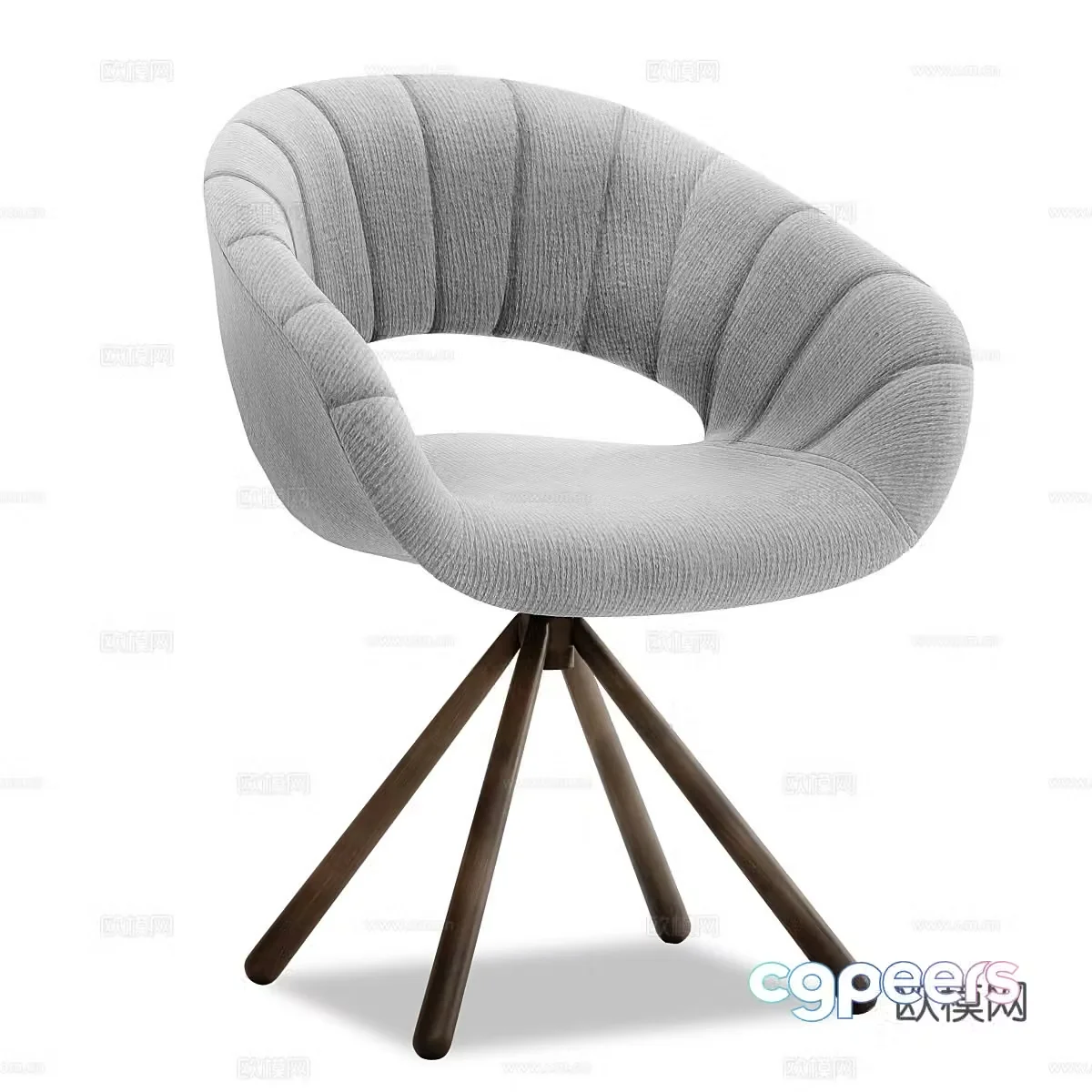 Modern chair dining chair 3d model