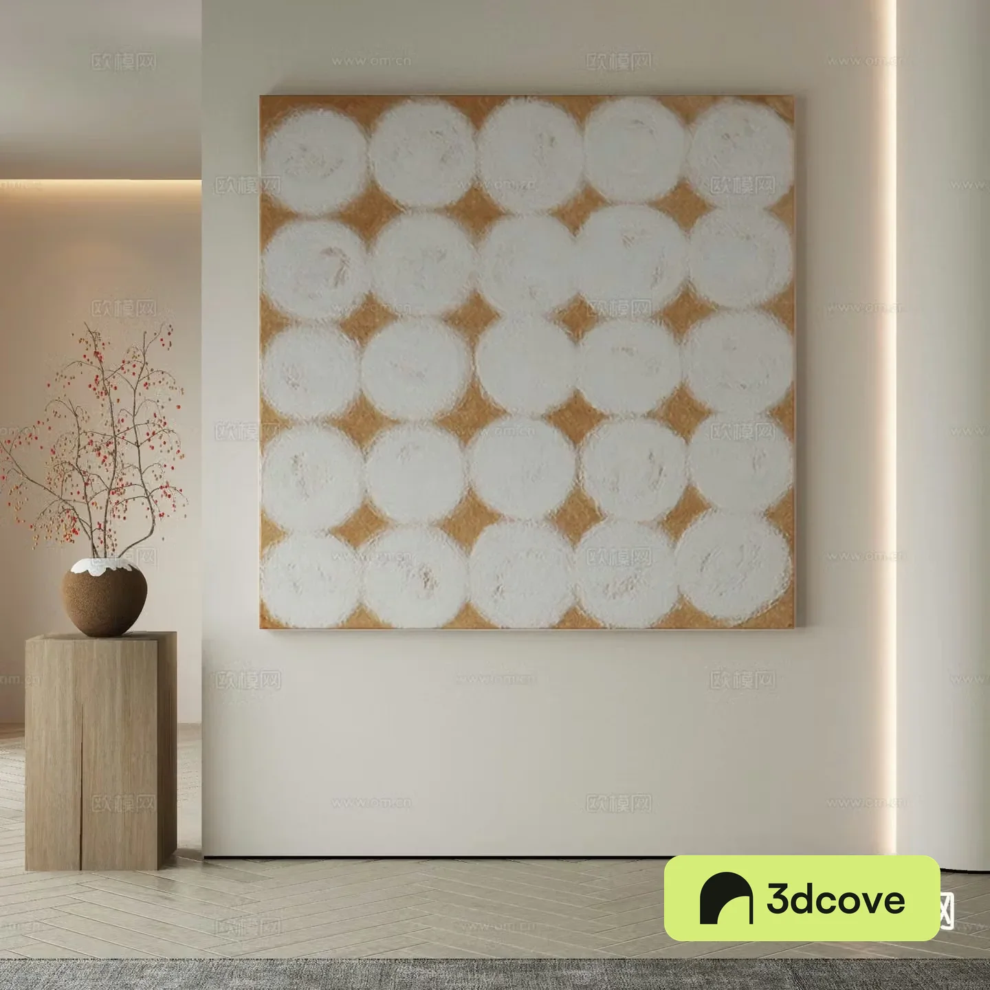 Modern decorative painting texture painting geometric hanging painting