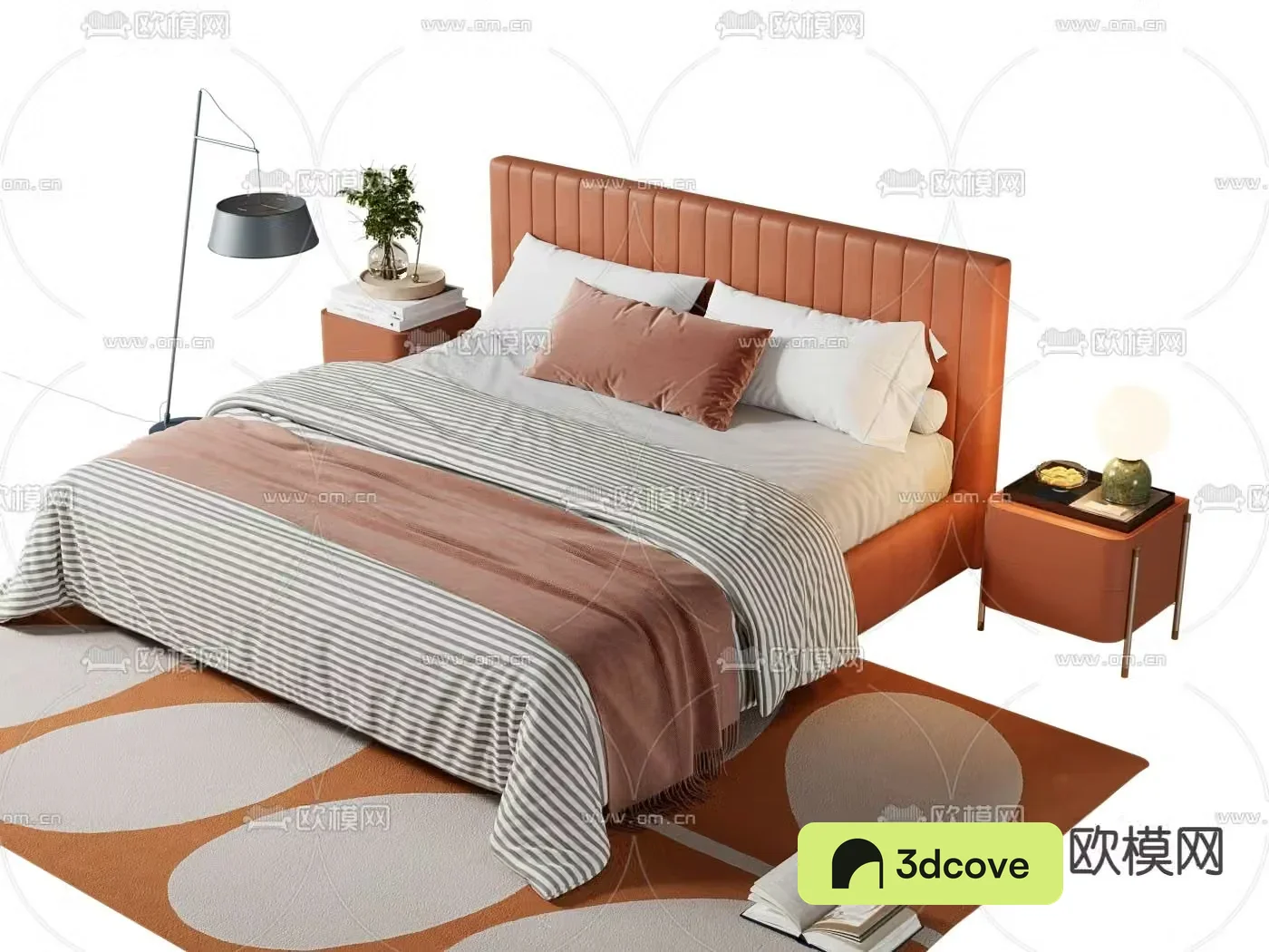 Leather double bed