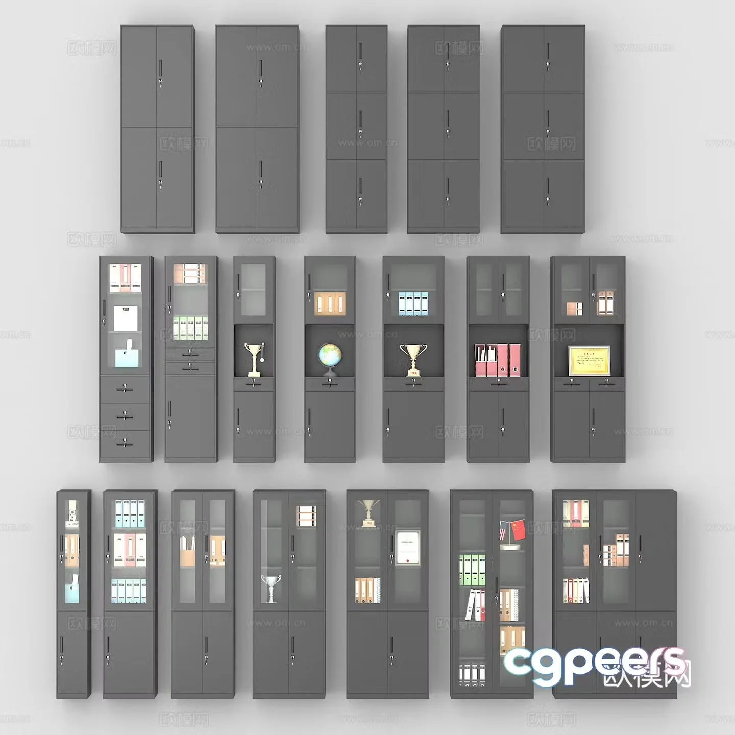 File cabinet Storage cabinet File cabinet Bookcase Information cabinet Financial cabinet Voucher cabinet 3D model