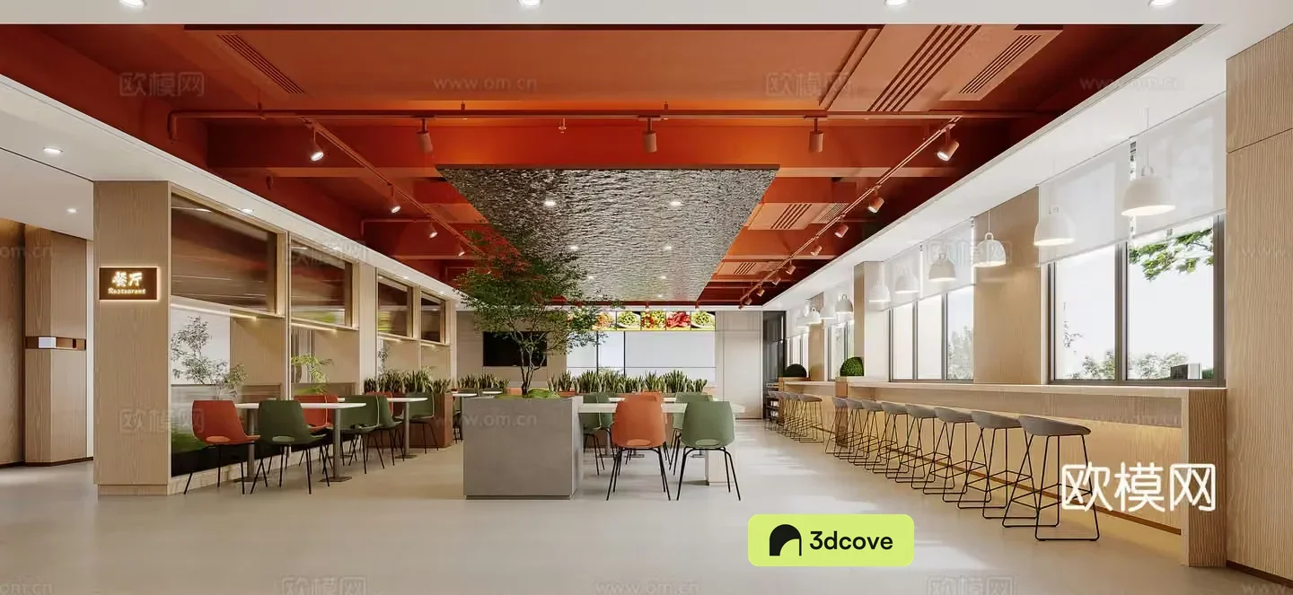 Modern fast food restaurant