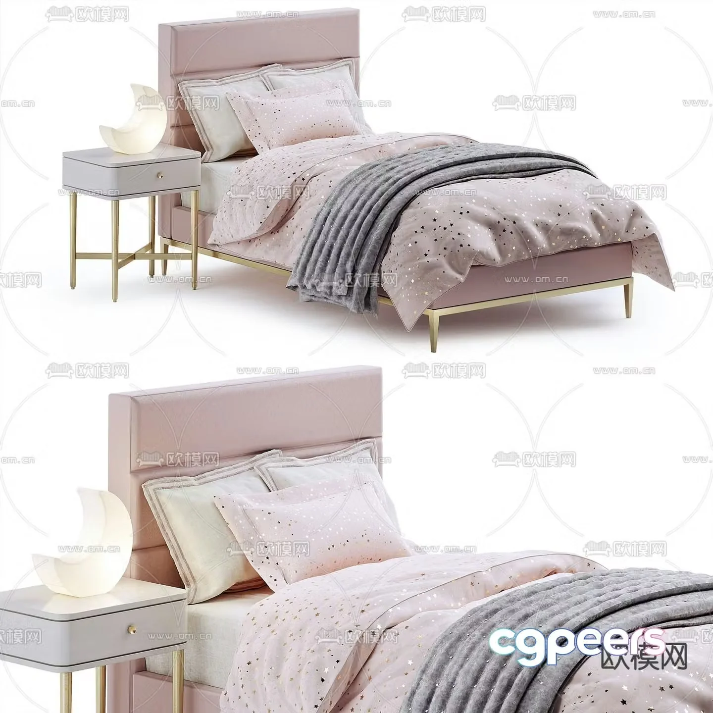 Modern children’s bed 3d model