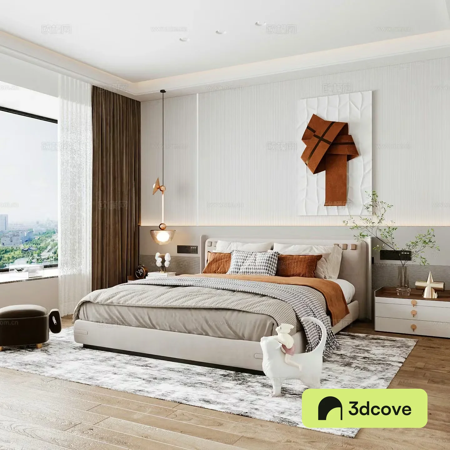Modern home bedroom Modern bedroom Italian bedroom Simple bedroom Italian bed