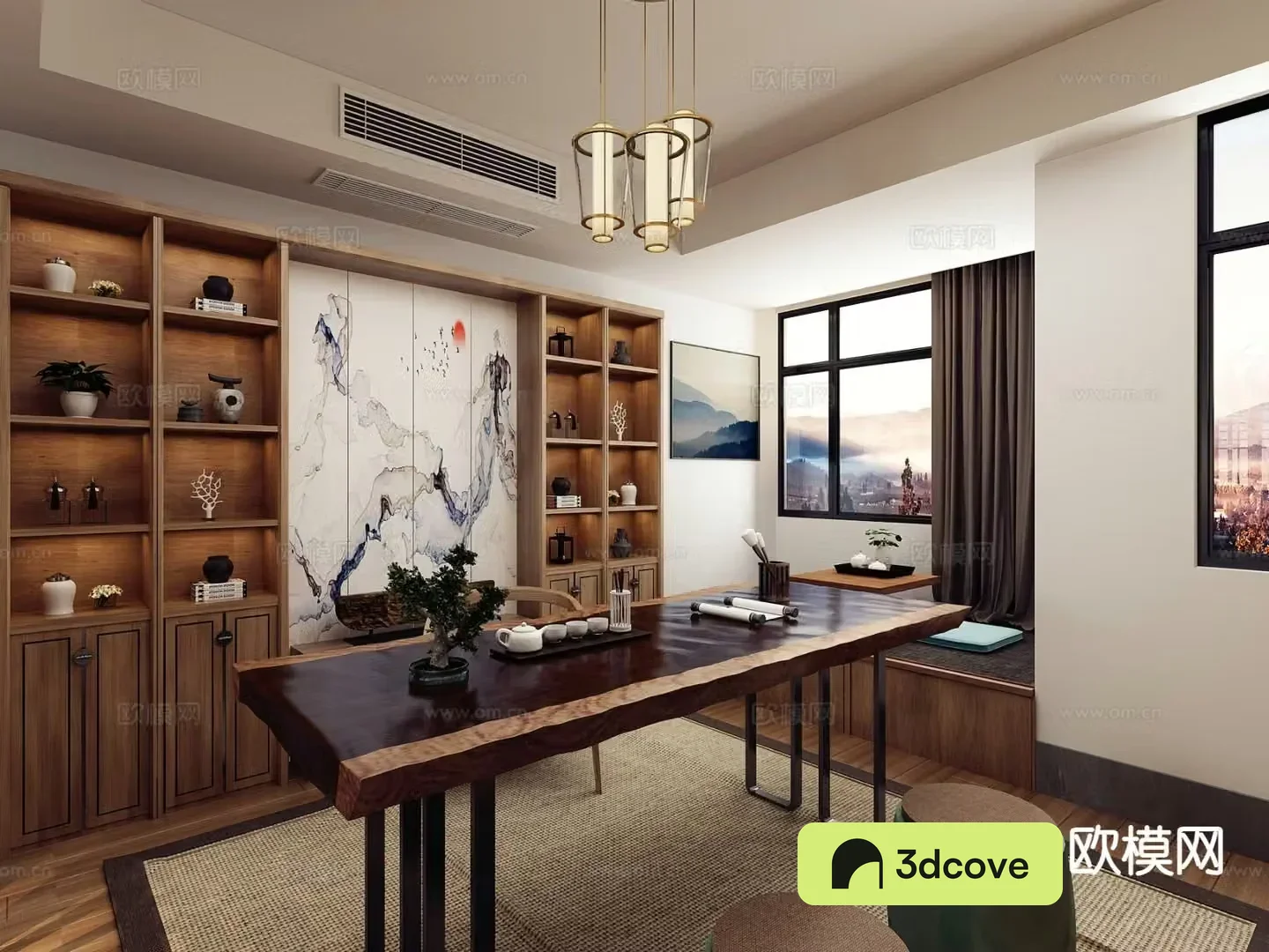New Chinese style study
