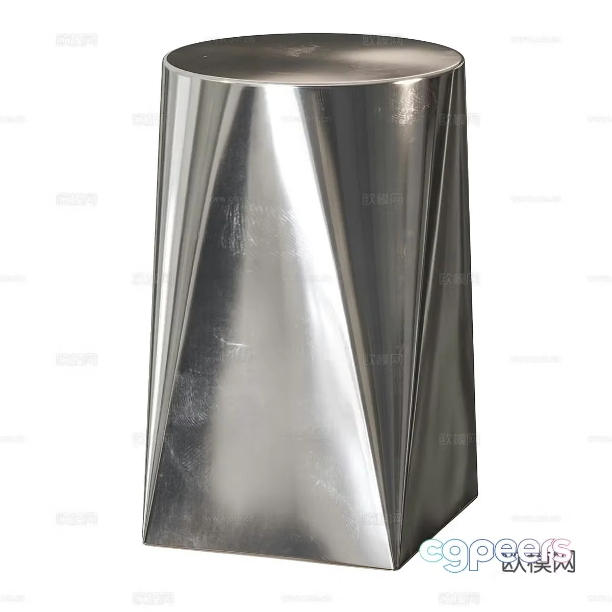 Modern minimalist stainless steel edge 3D model