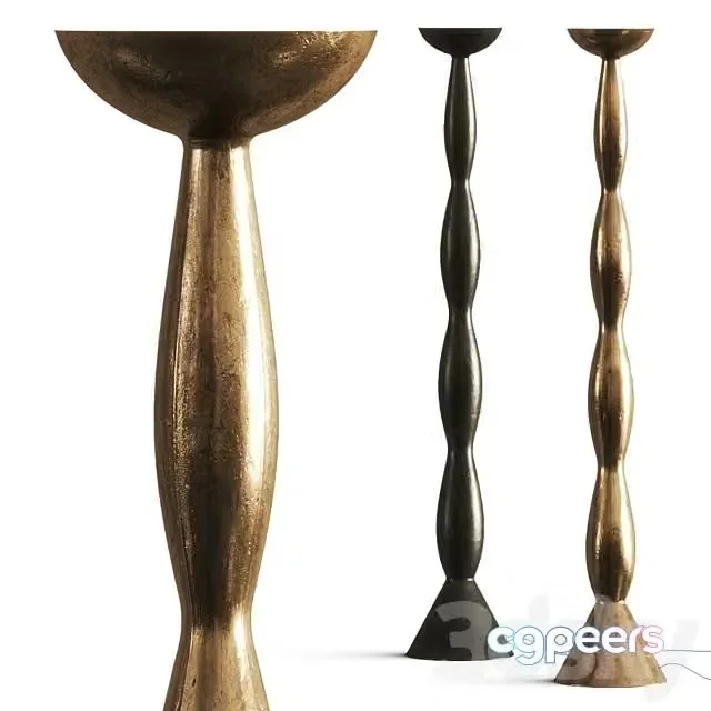 3ds Max Free – Haos Natural Bronze & Green Patina Floor Lamp
