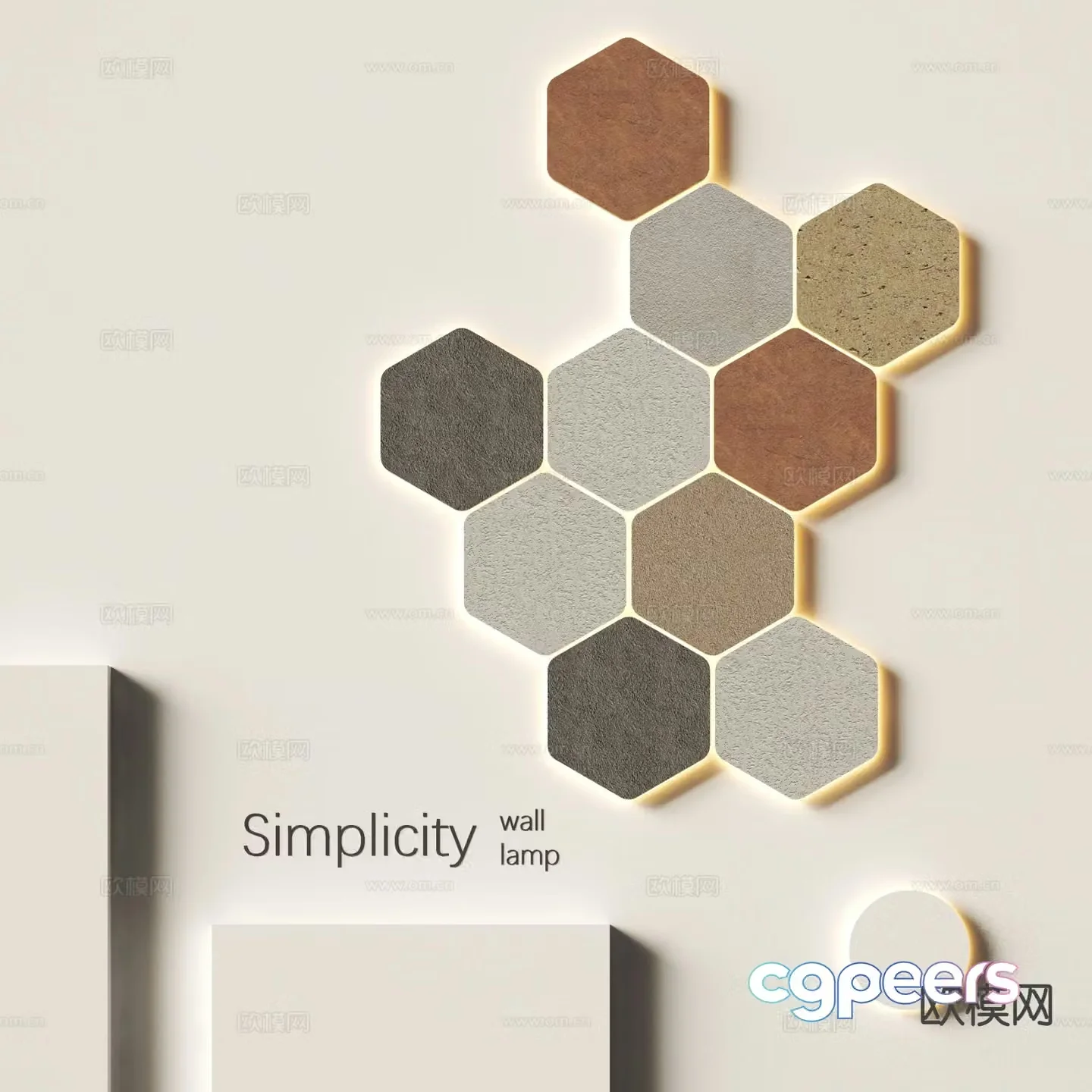 Geometric wall lamp personalized wall lamp creative wall lamp 3D model