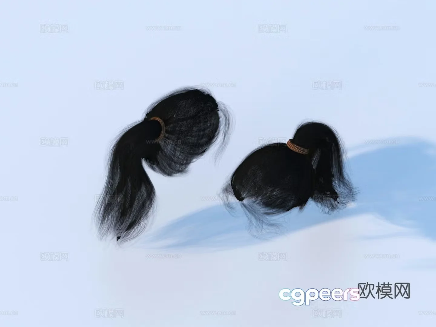 Hair cartoon hair woman hair 3d model