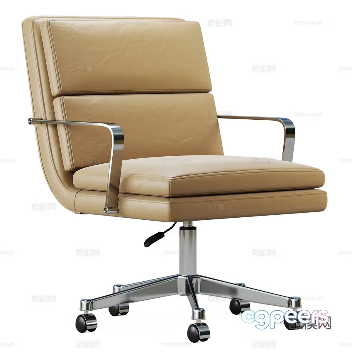 Modern Italian leather office chair 3d model