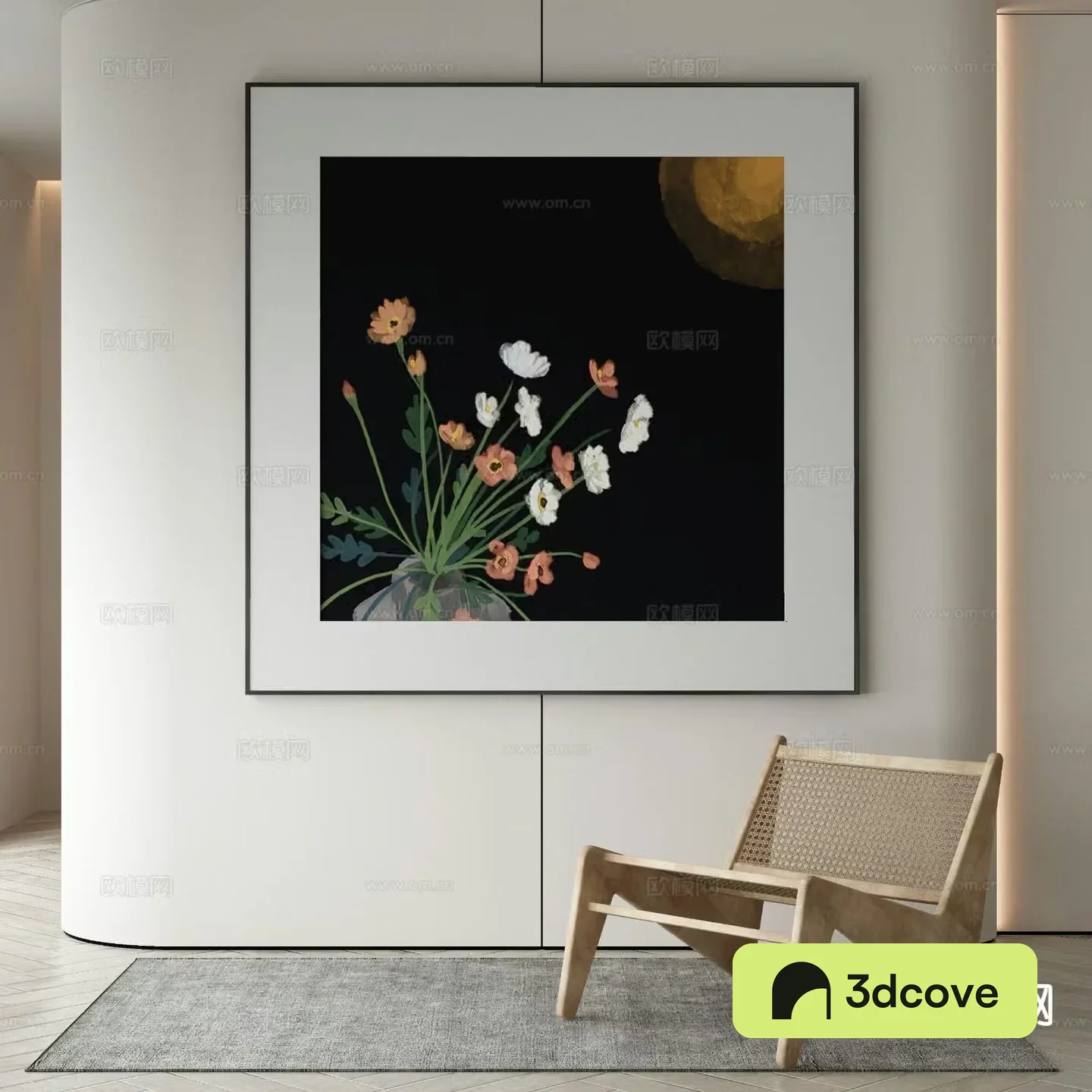 Modern decorative painting black hanging painting