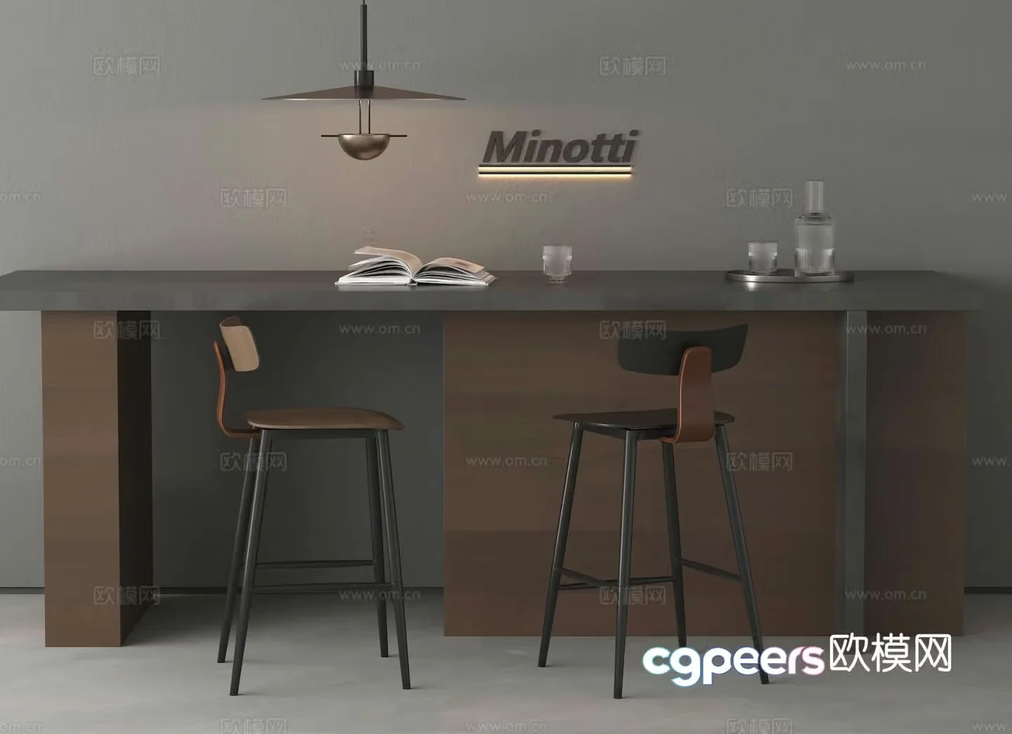 Medieval style bar bar chair 3d model