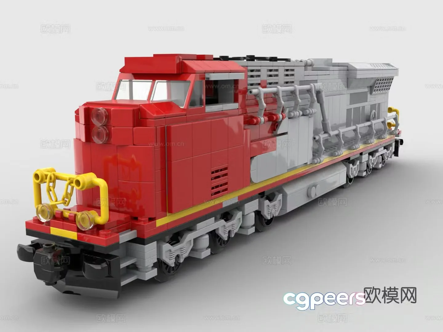 LEGO LEGO toys building blocks steam train retro train high-speed rail 3d model