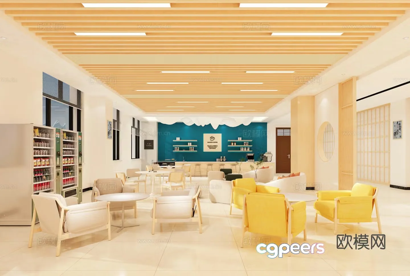 New Chinese school classroom 3D model