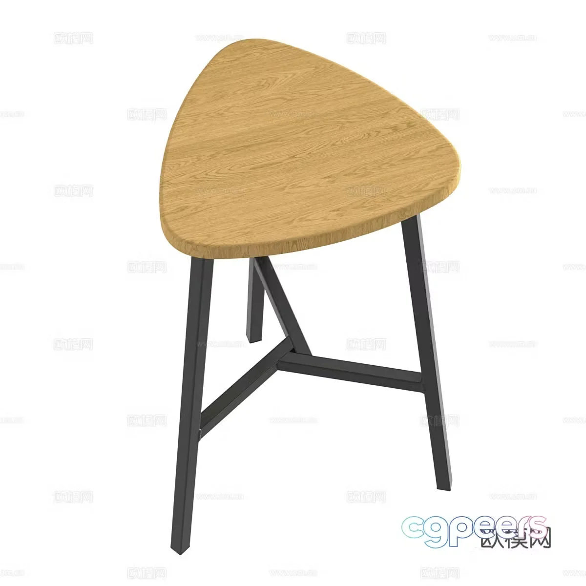 Nordic simple bar chair chair simple chair bar stool 3d model