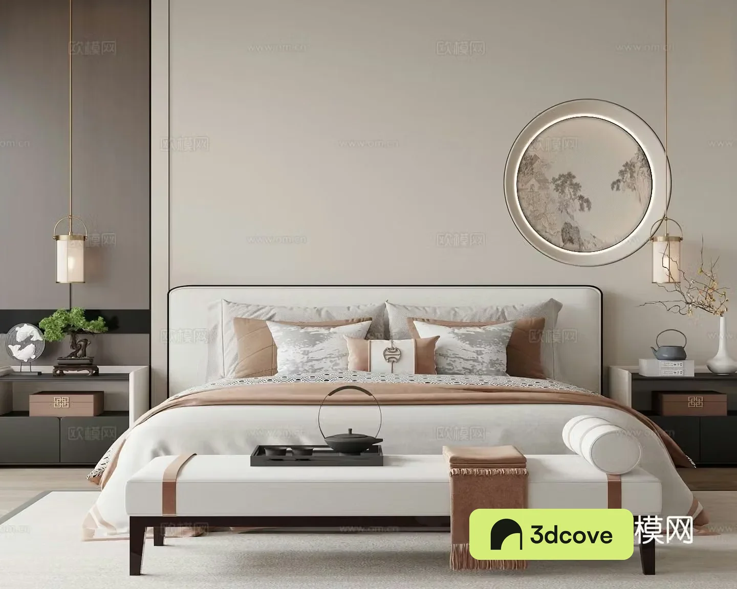 New Chinese style double bed