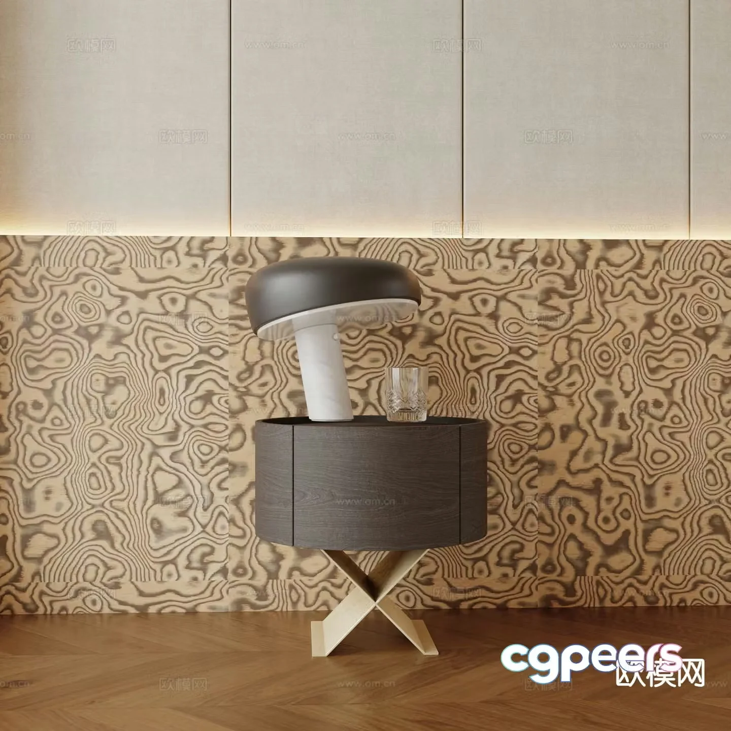 Modern bedside table 3d model