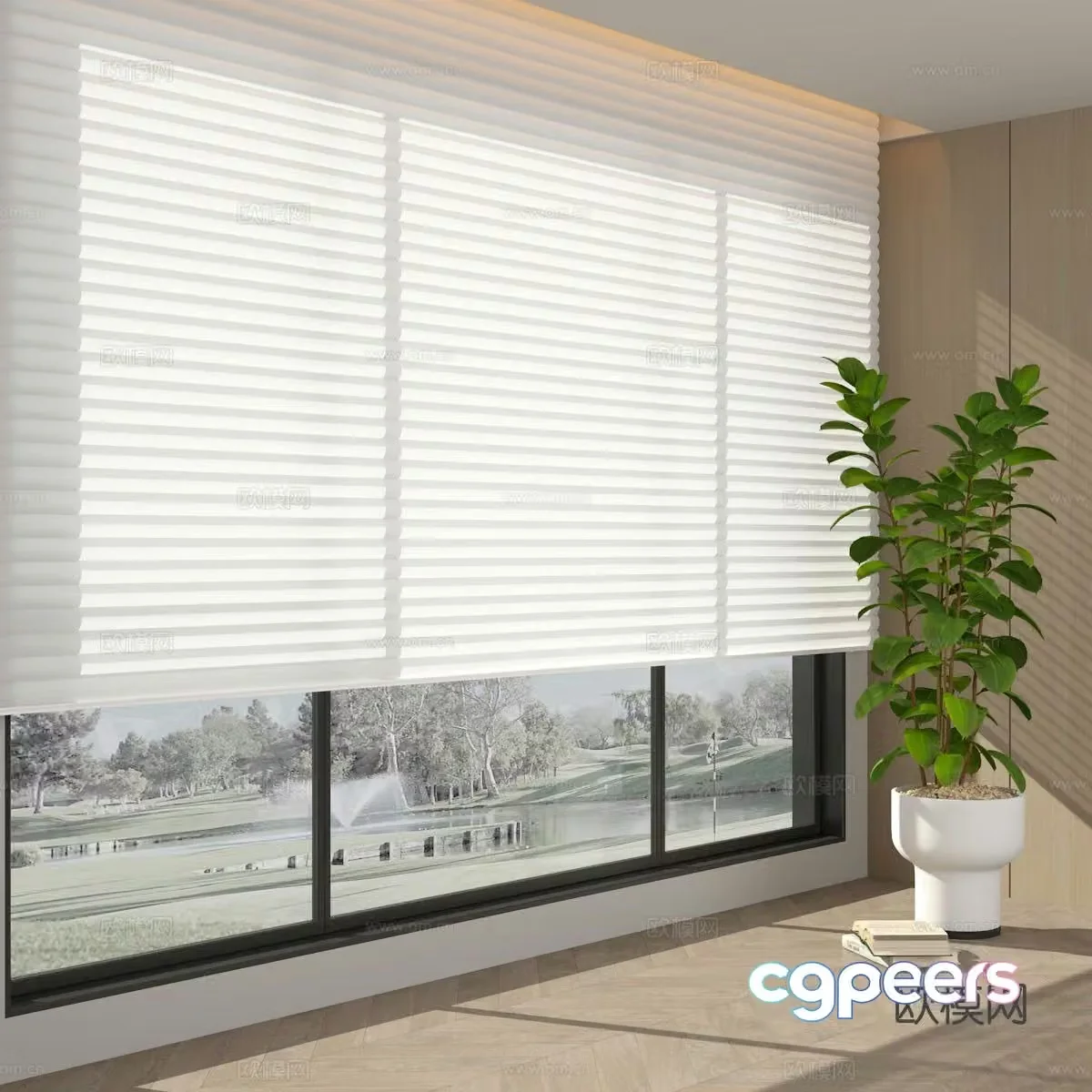 Venetian blinds dream curtain 3d model