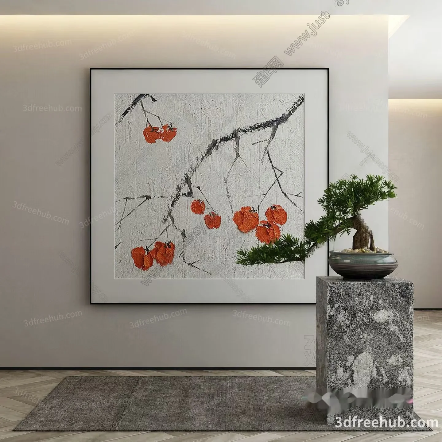 Modern Living Room 3D Model – 6212 – VRAY Render