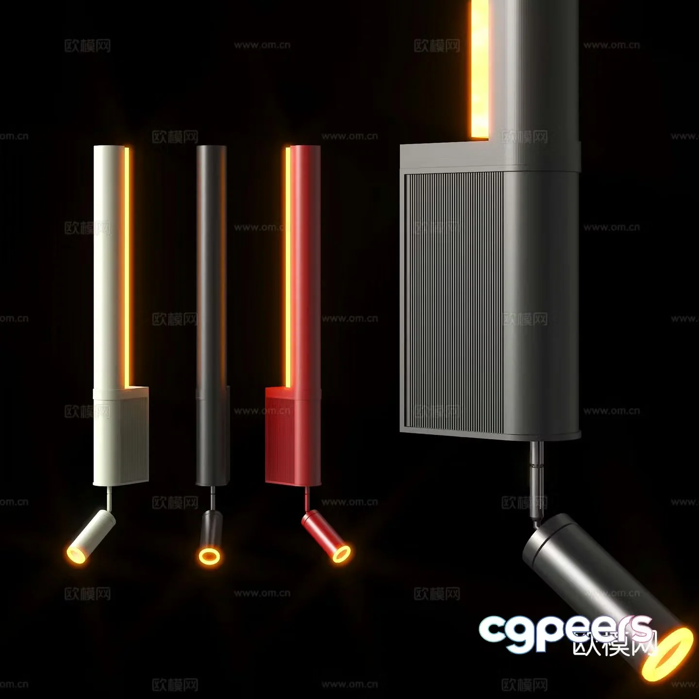 Modern wall light 3d model