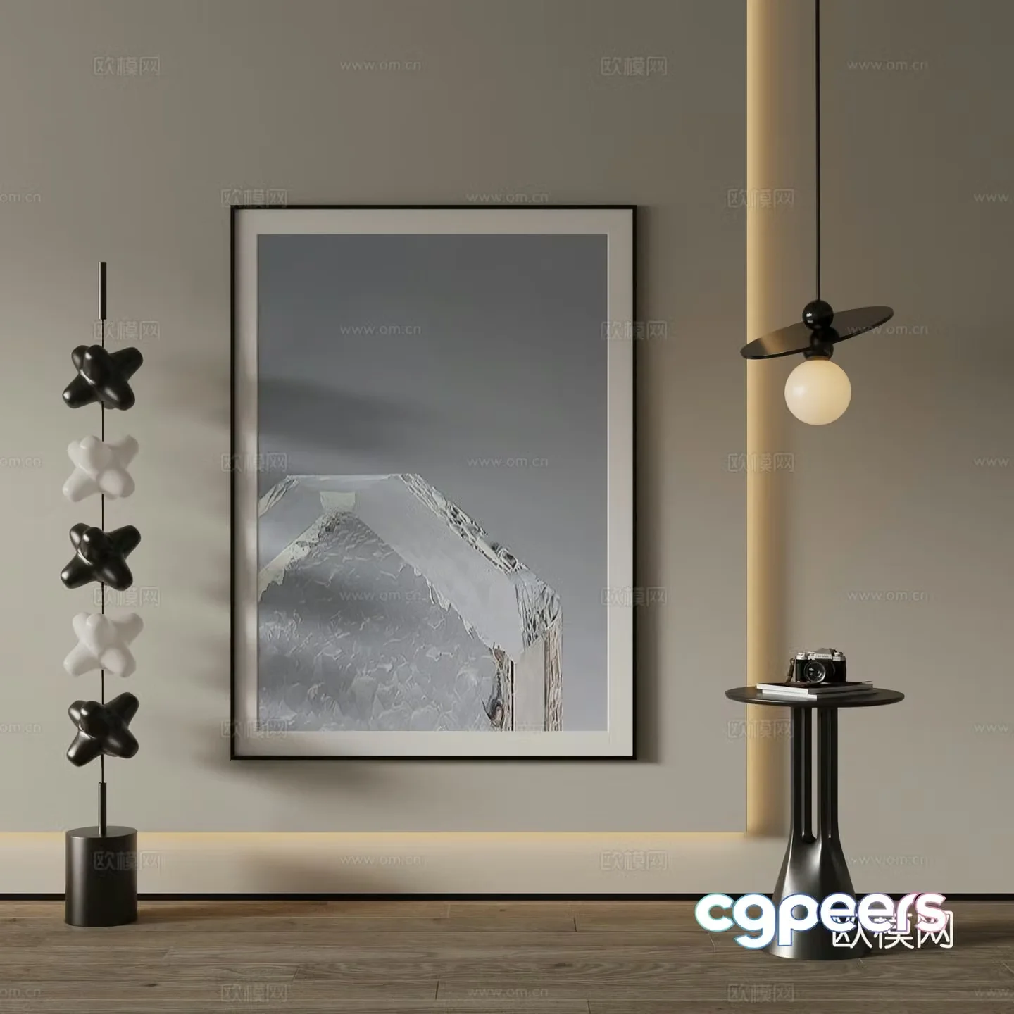 Modern Art Painting Decorative Painting 3D Model