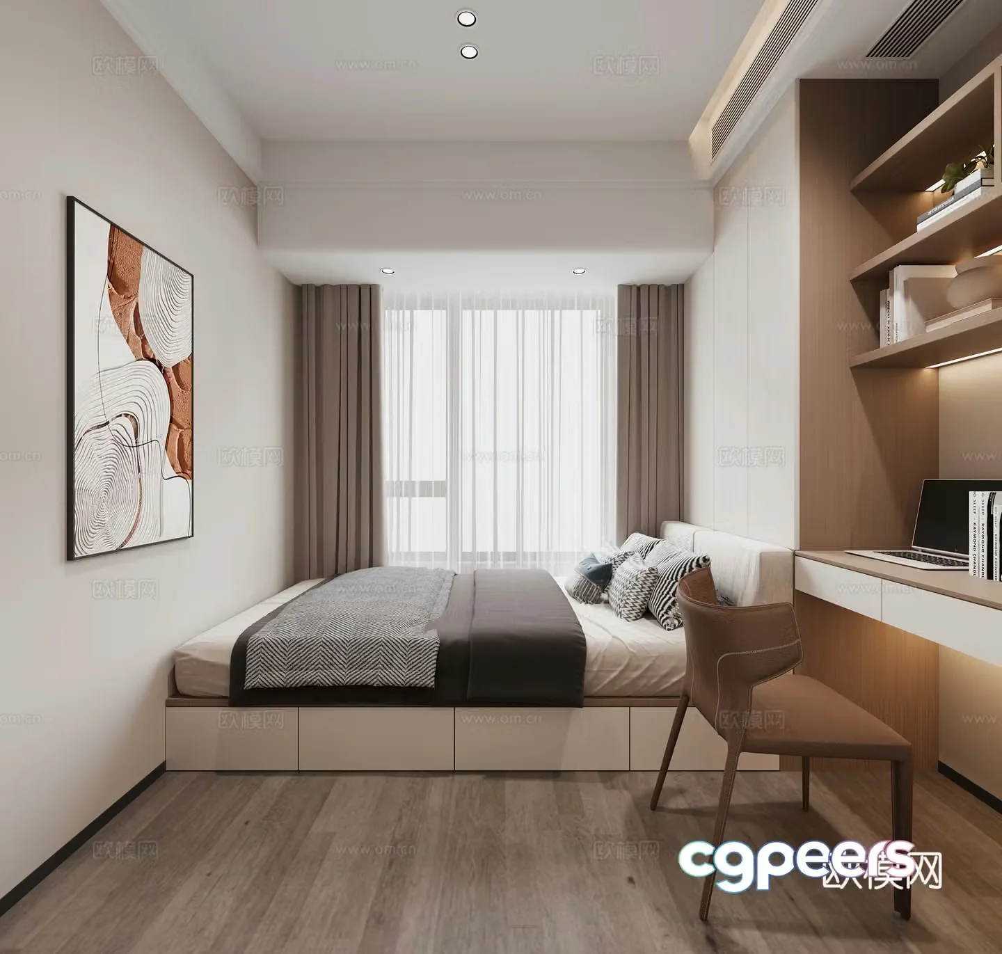 Modern tatami room 3d model