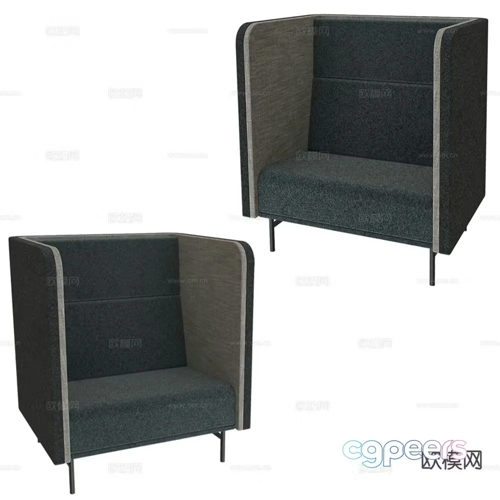 Schiavello booth sofa 3d model