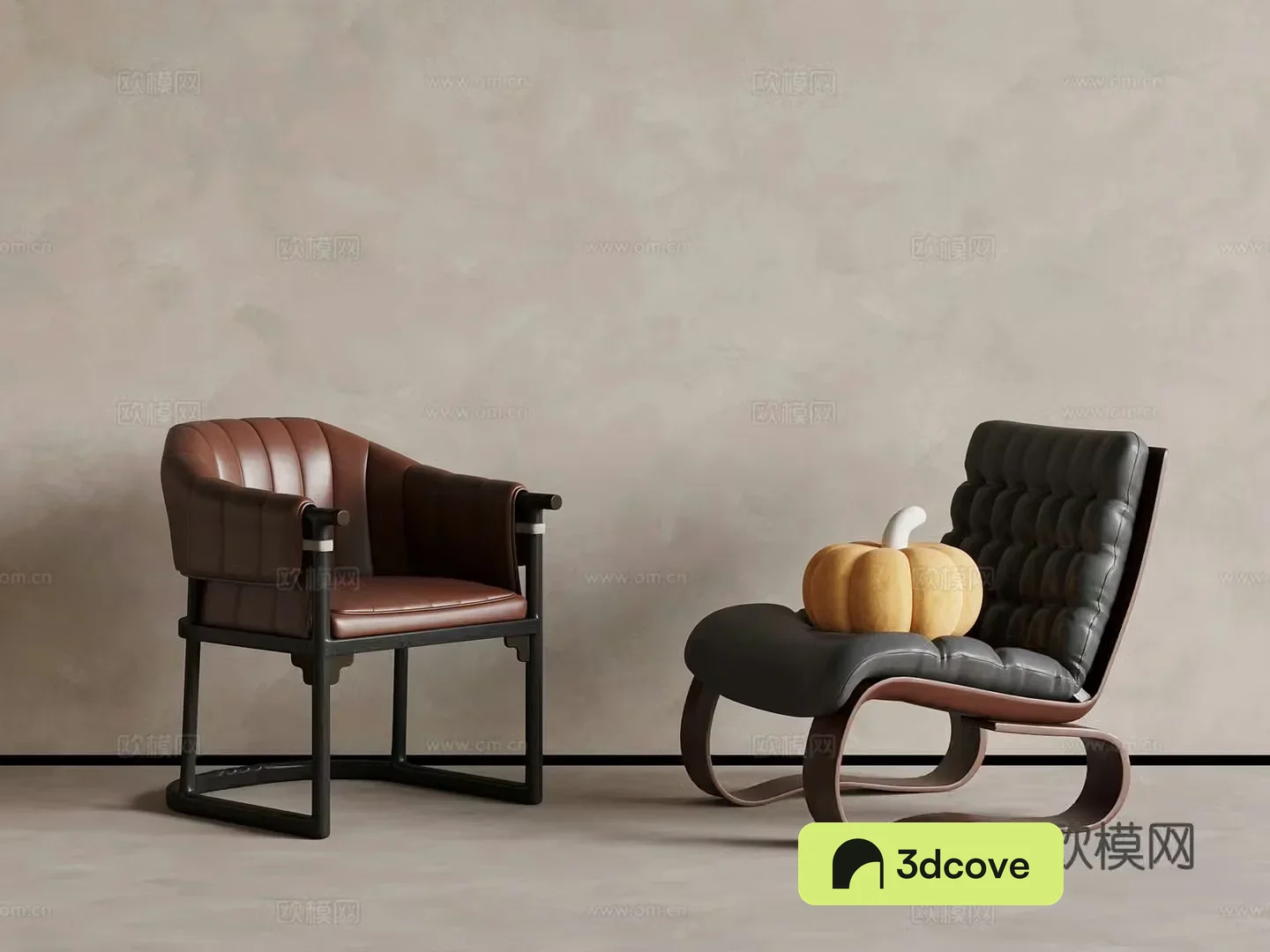 Medium style single chair serves as sofa casual sofa chair 3d model