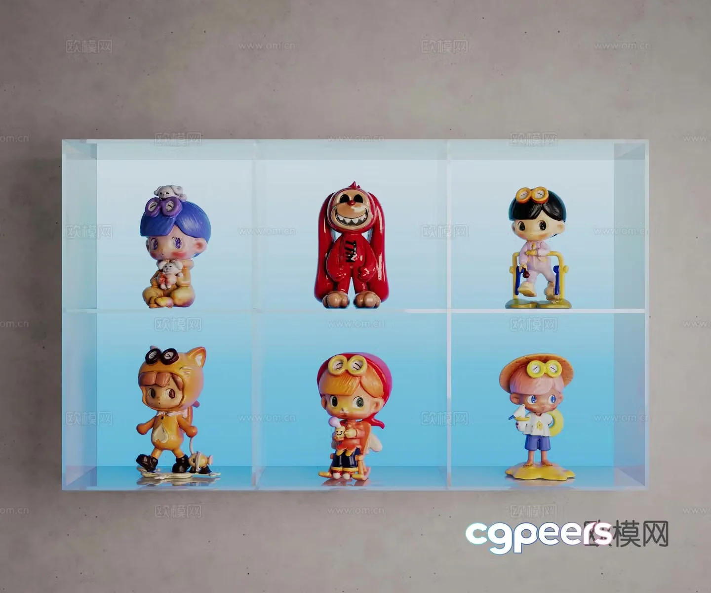 Modern handmade doll ornaments 3d model