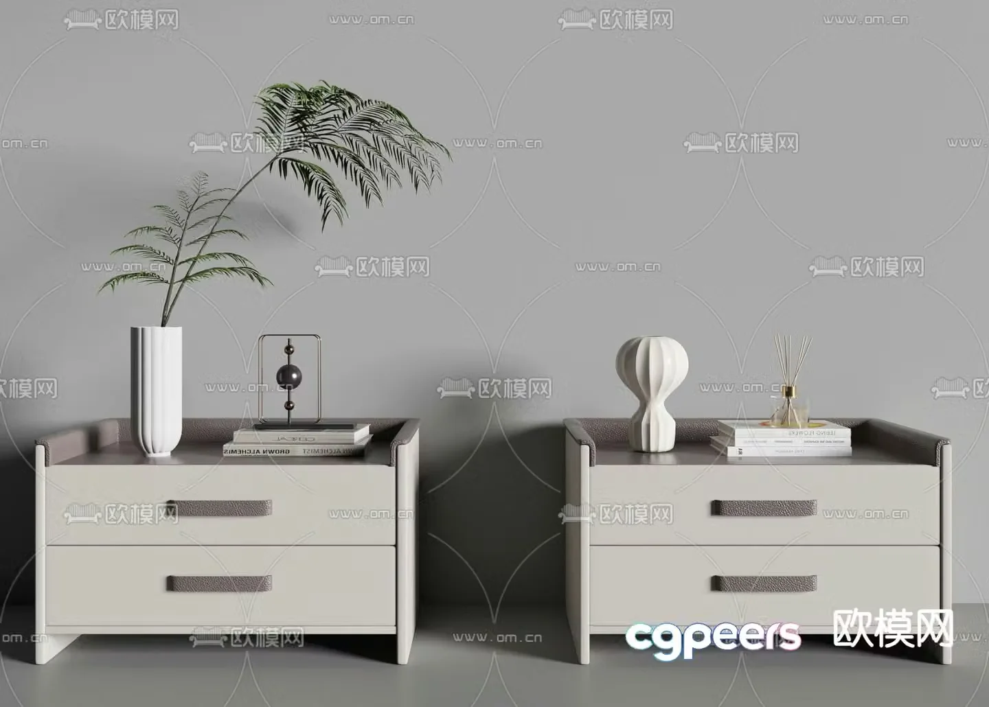 Modern bedside table 3d model