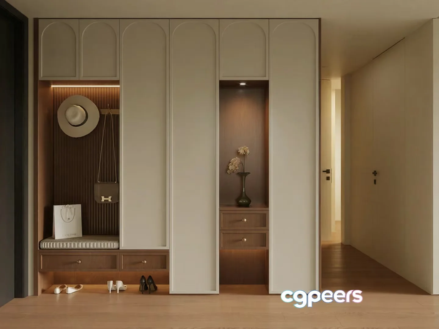 A Modern Closet 3D Model – 17622 – VRAY Render