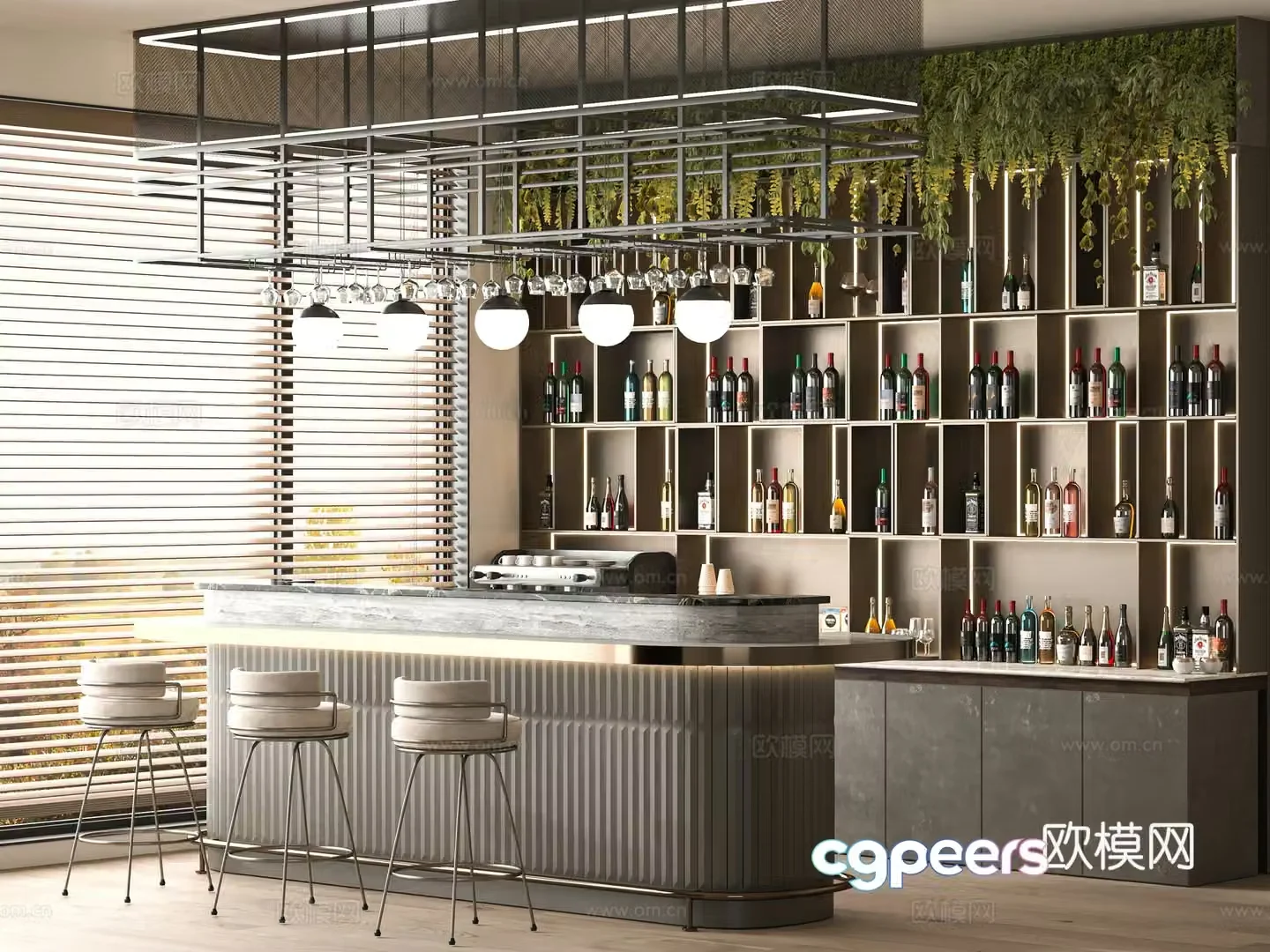 Modern bar 3d model
