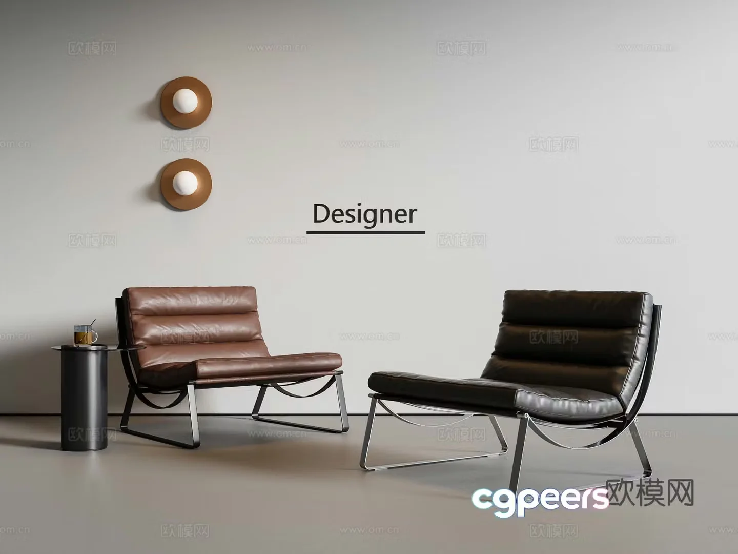 Modern Italian casual chair 3d model