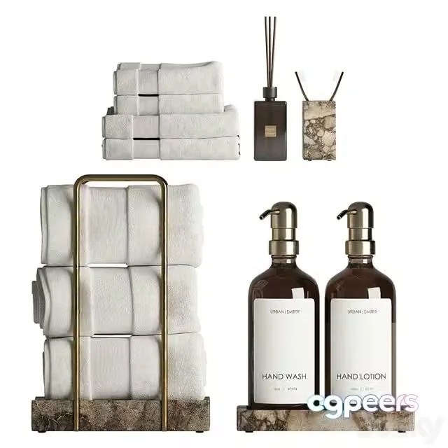 3ds Max Free – Urban Bathroom Set 001