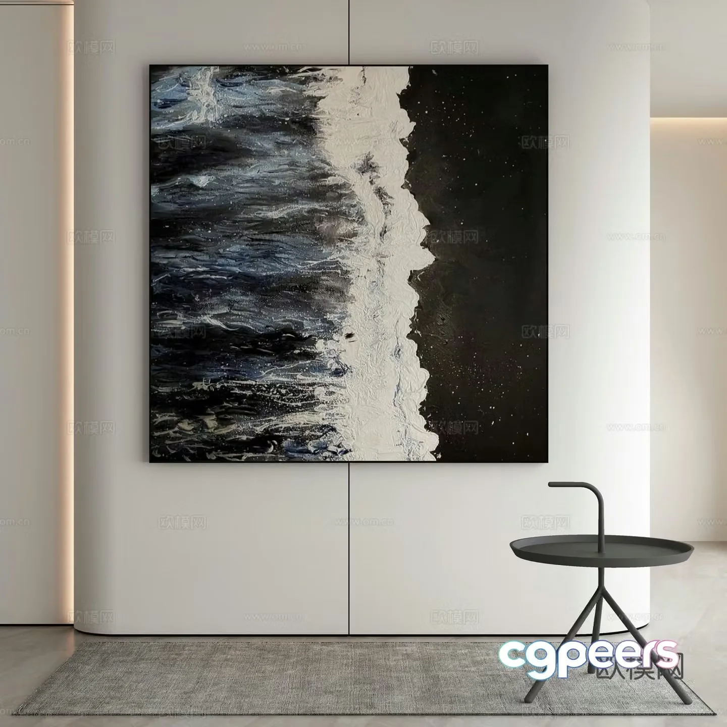 Modern Wasabi Hanging Painting Oil Painting 3D Model