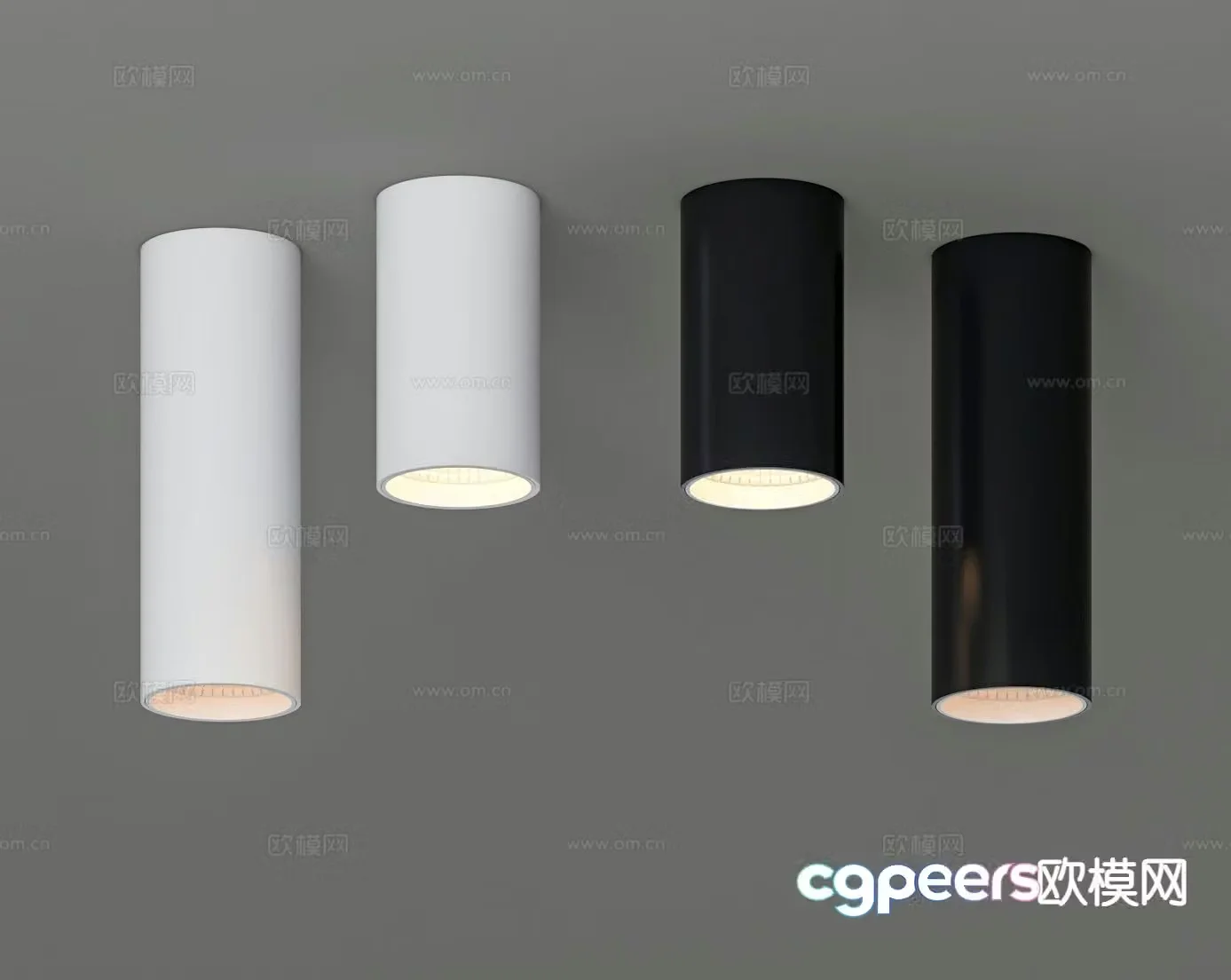 spotlight downlight track light 3d model