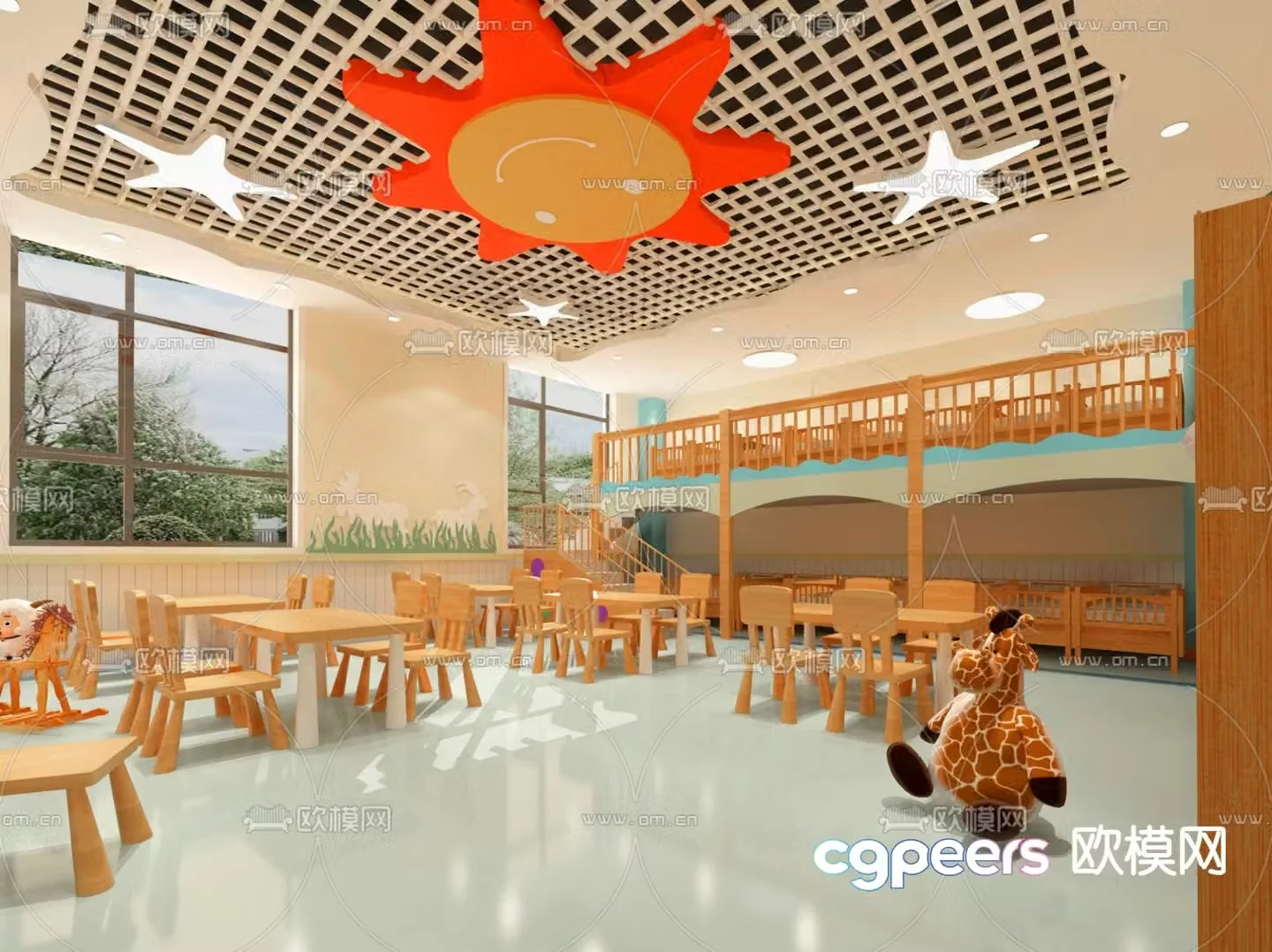 Kindergarten classroom classroom 3d model