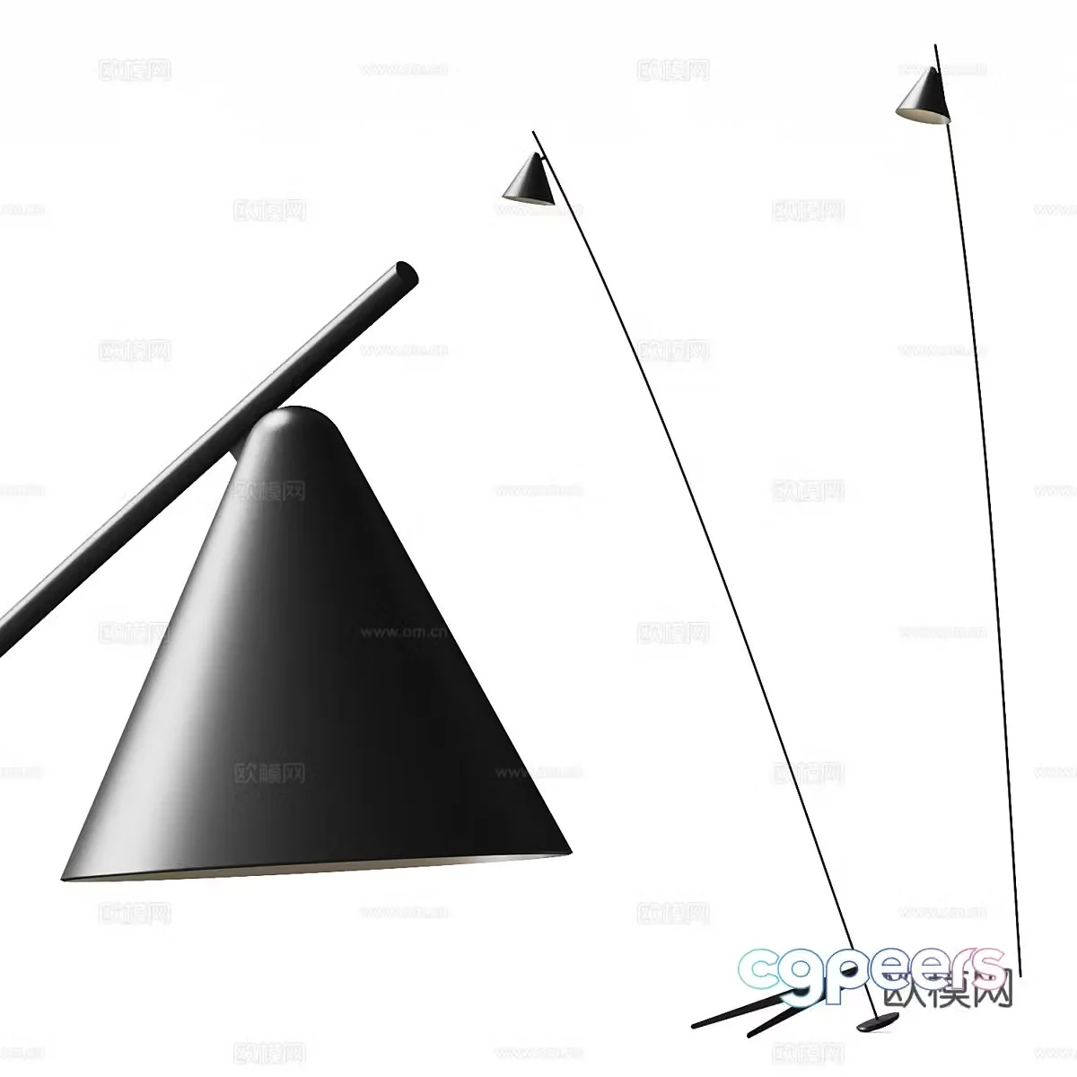 Italian minimalist floor lamp 3D model