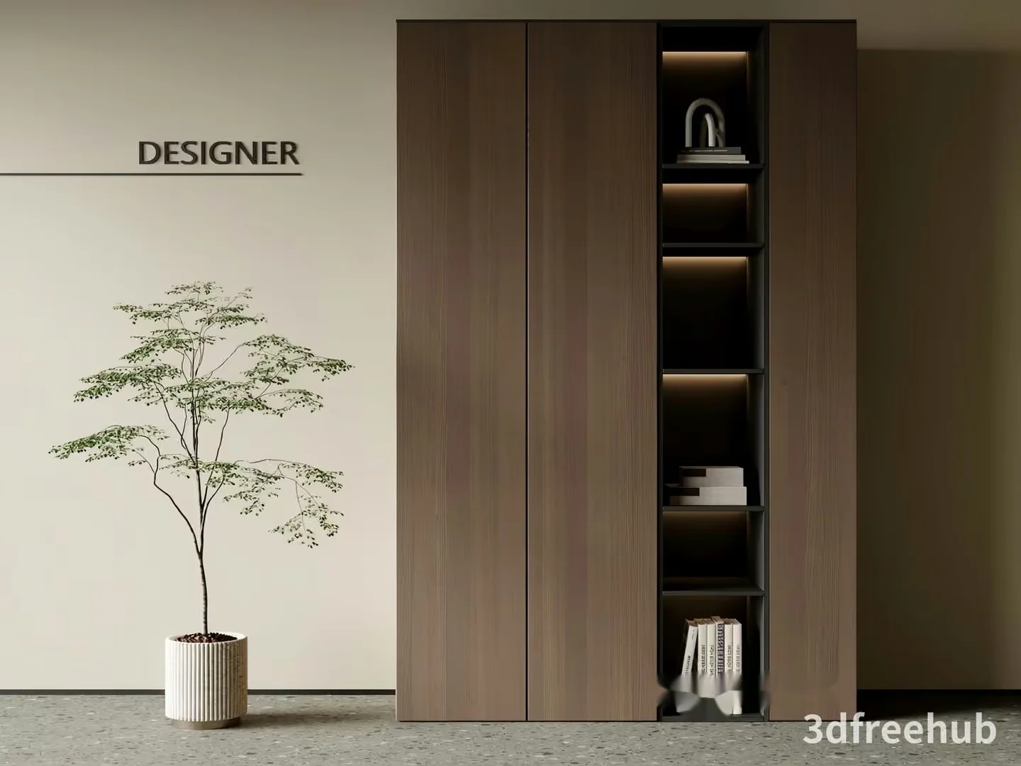 Modern Storage Cabinet 3D Model – 23480 – VRAY Render