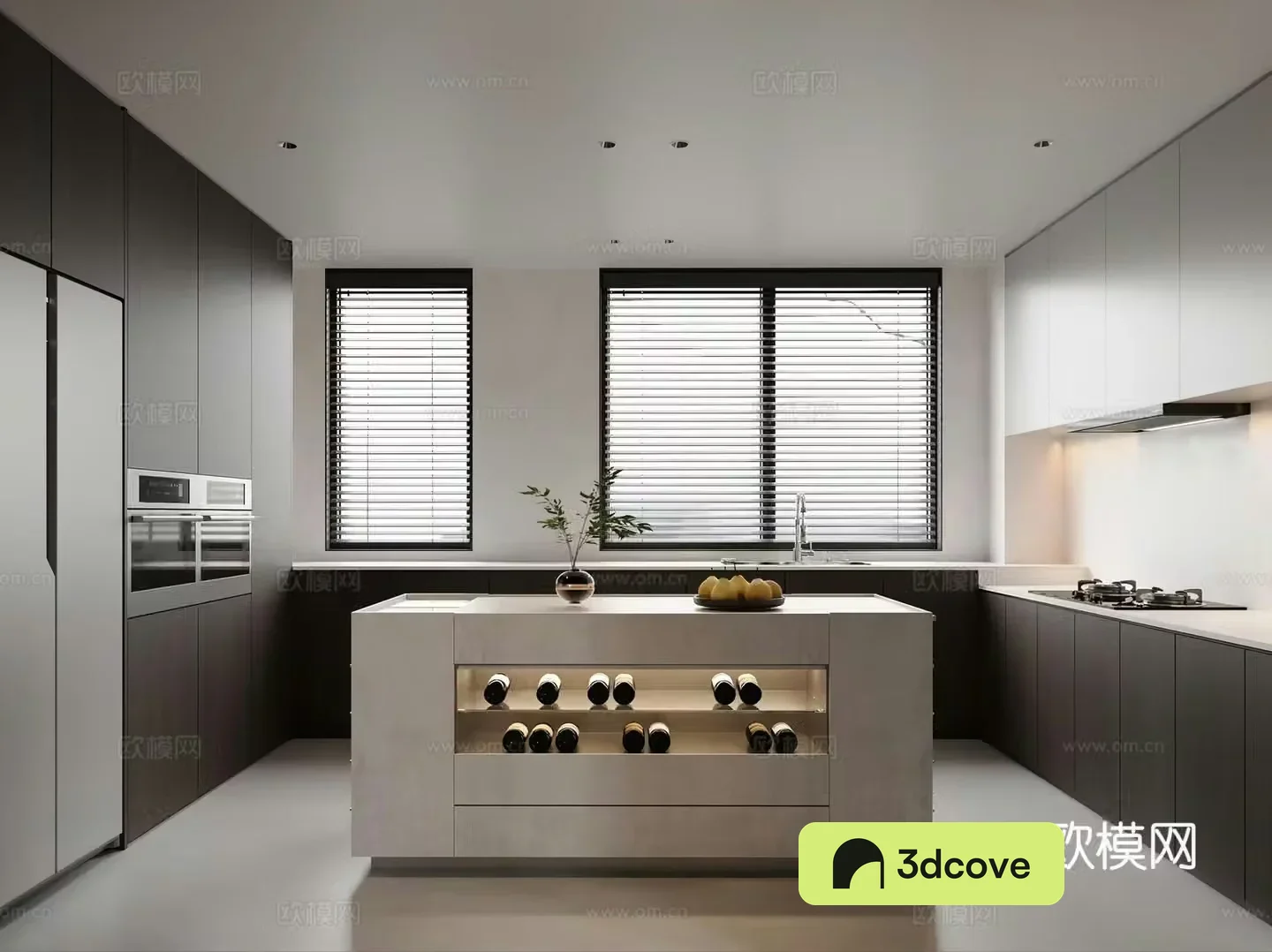 Modern kitchen Italian kitchen Open kitchen Western kitchen Island kitchen Villa kitchen