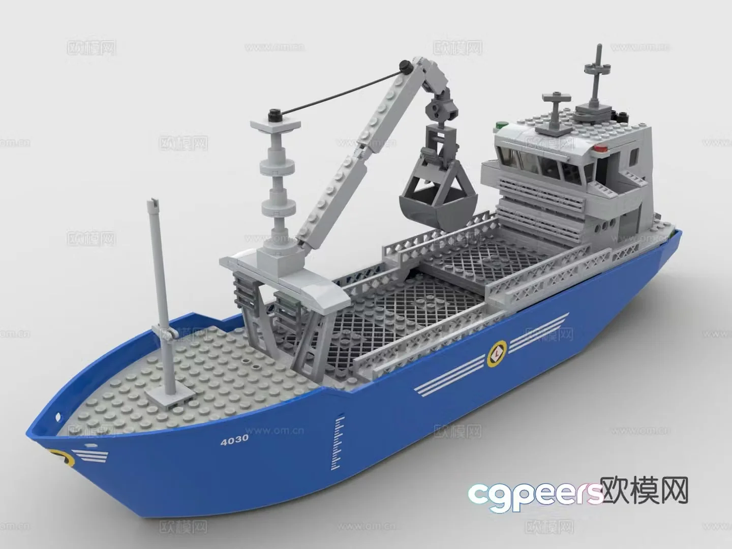 Lego LEGO toys building blocks fishing boat freighter fishing boat 3d model