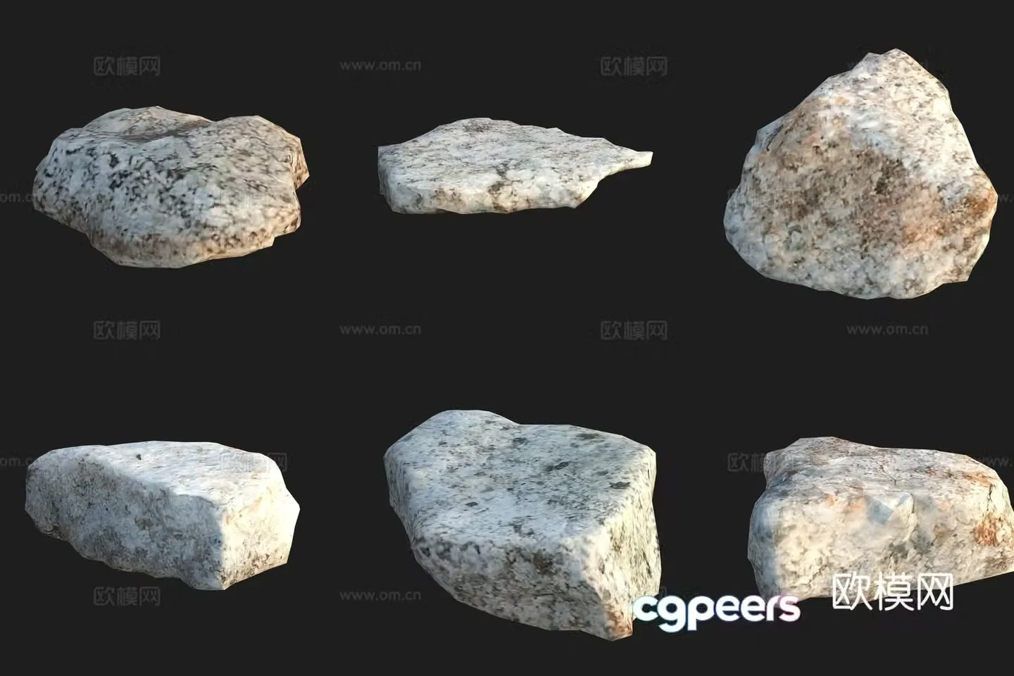 Granite stone stone 3d model