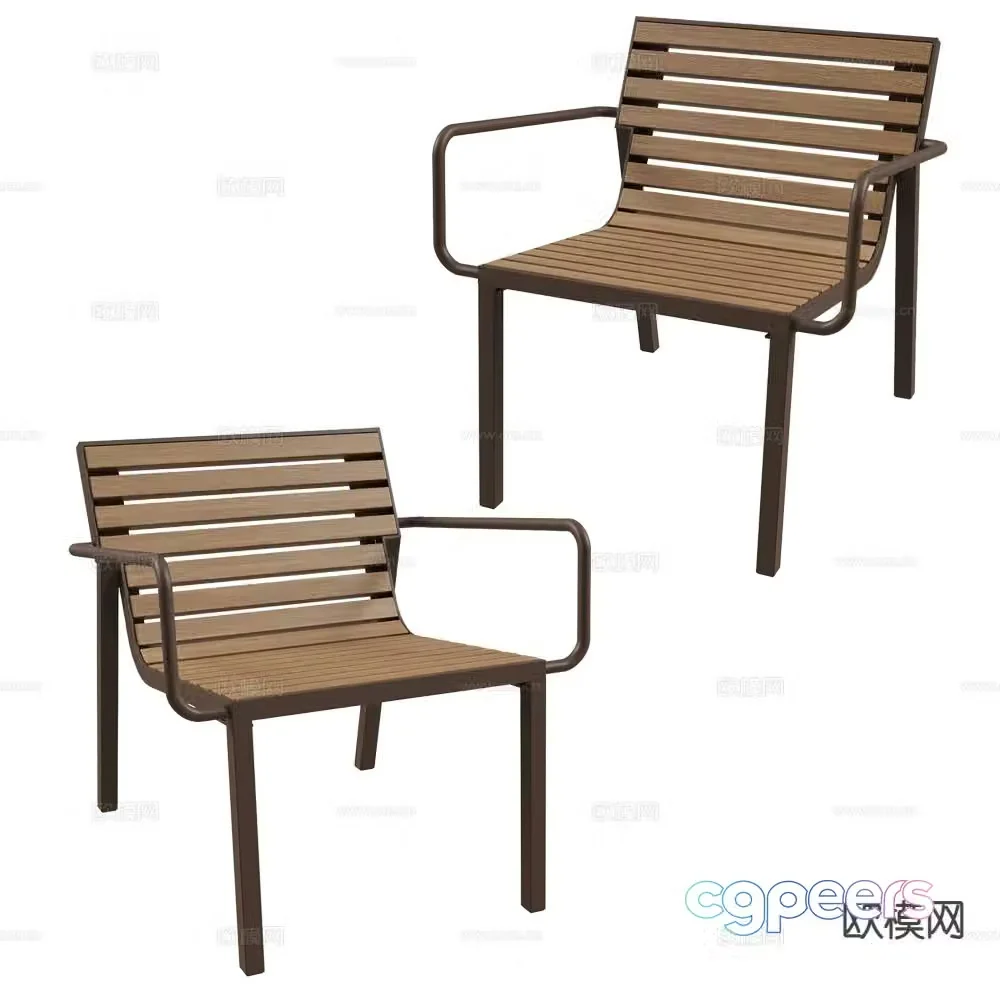 Mmcité outdoor chair lounge chair 3d model