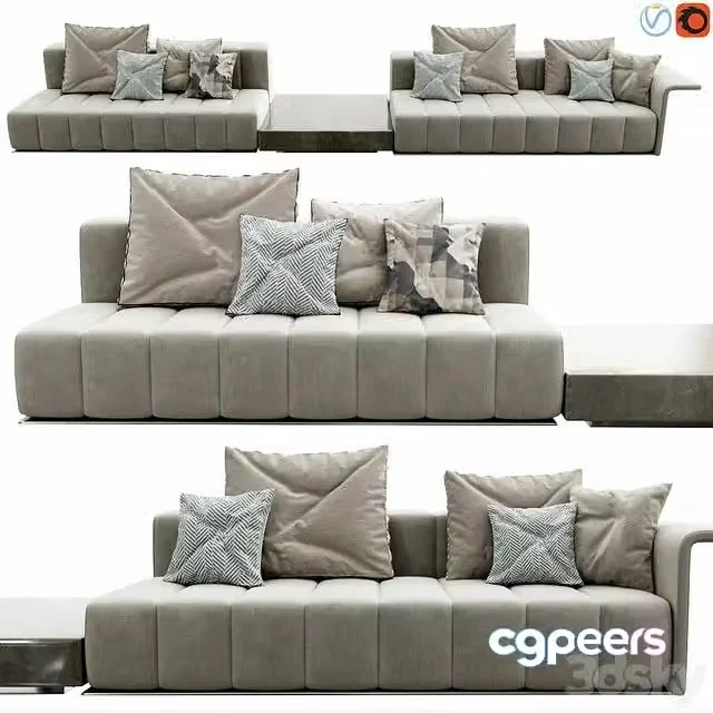 3ds Max Free – Minotti Freeman Lounge Arrangement 05