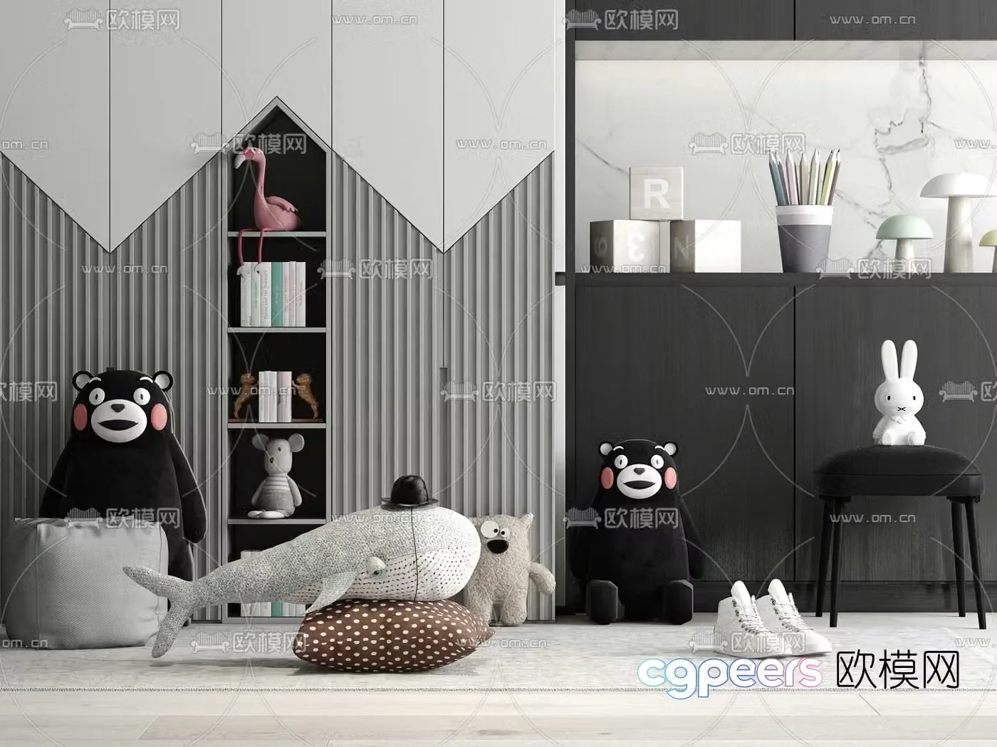 Modern Kumamon children’s doll pillow 3D model