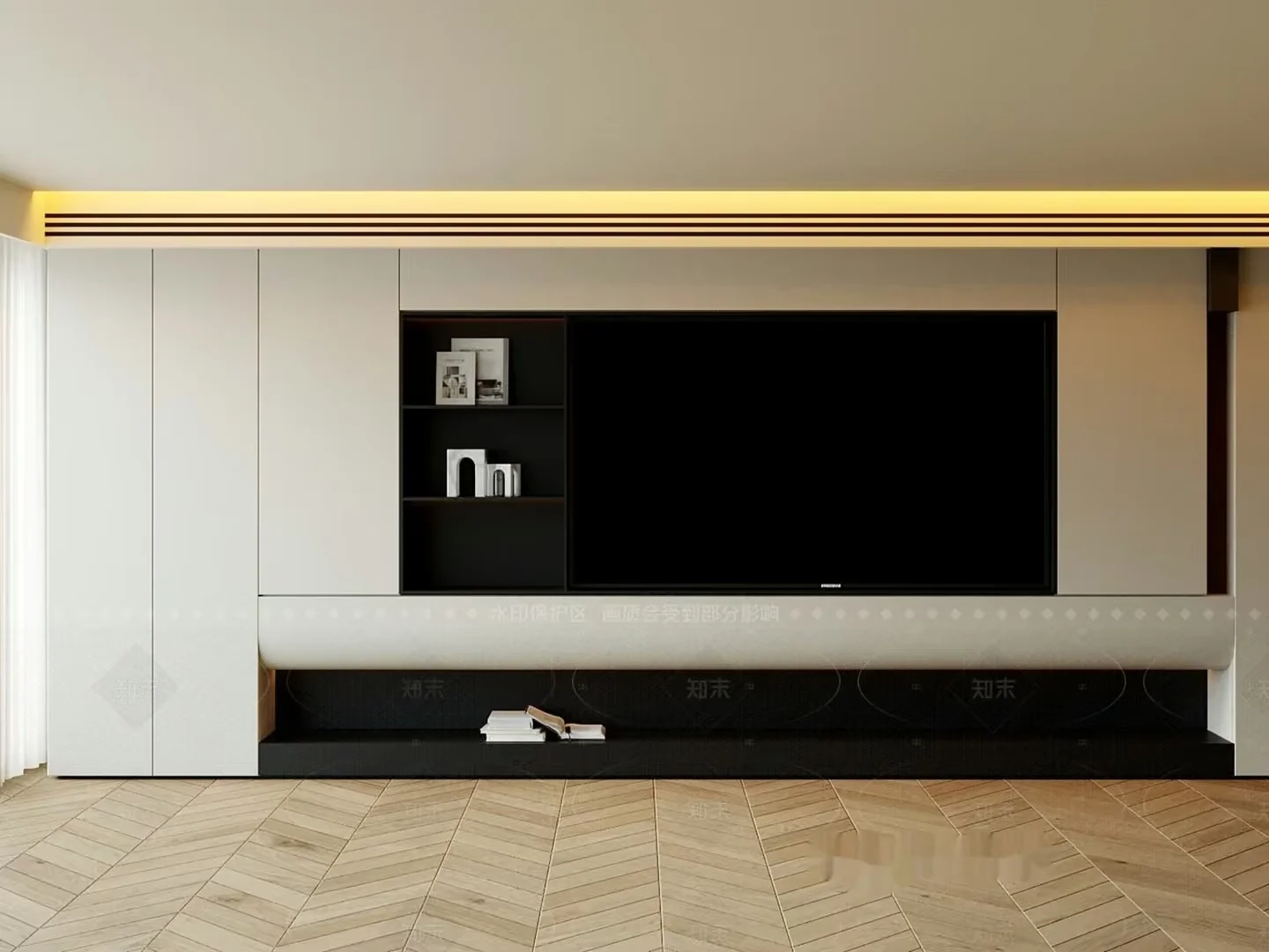 Modern Tv Stand 3D Model – 23359 – CORONA Render