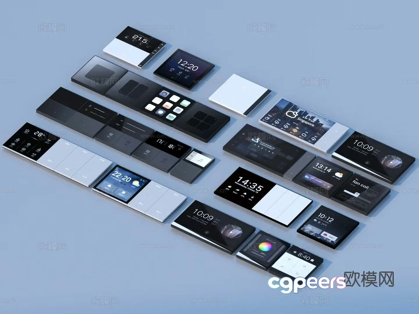 Smart switch control panel 3d model