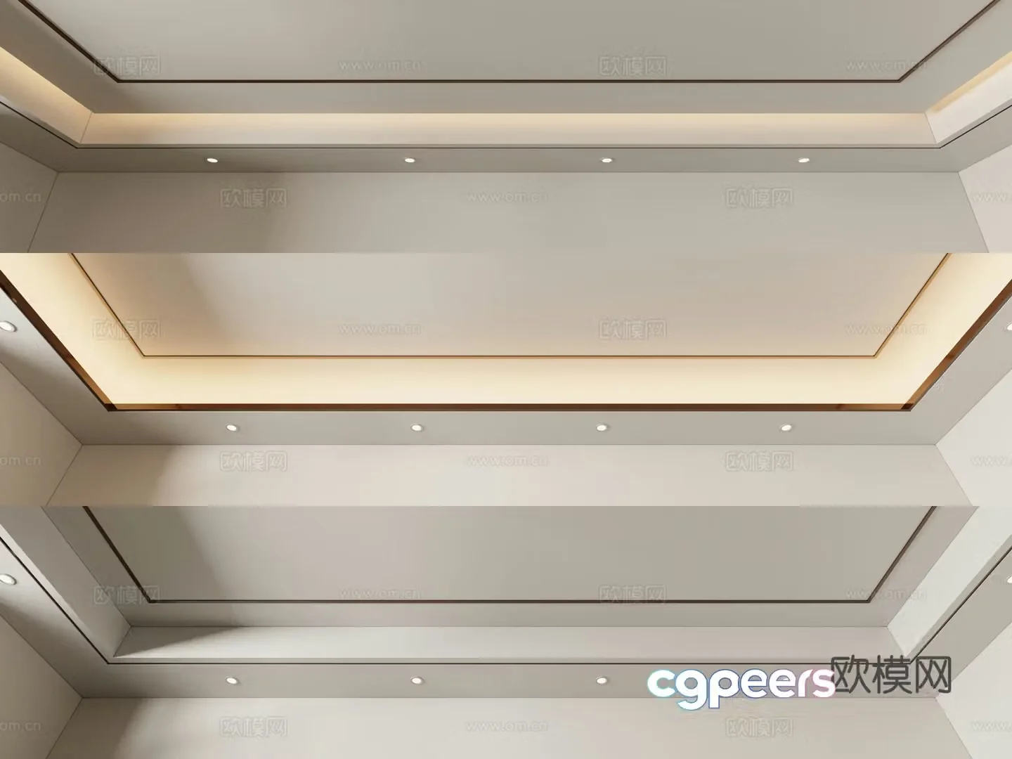 New Chinese style ceiling 3D model