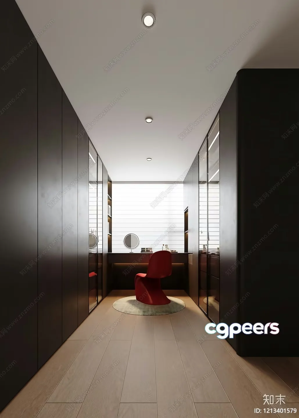 Modern Minimalist Room With A Red Chair 3D Model – 12915 – VRAY Render